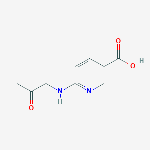 molecular formula C9H10N2O3 B8764936 6-[(2-Oxopropyl)amino]pyridine-3-carboxylic acid CAS No. 375357-45-2