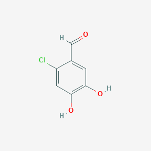 molecular formula C7H5ClO3 B8764942 2-Chloro-4,5-dihydroxybenzaldehyde CAS No. 37686-56-9