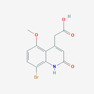 2-(8-Bromo-5-methoxy-2-oxo-1,2-dihydroquinolin-4-yl)acetic acid