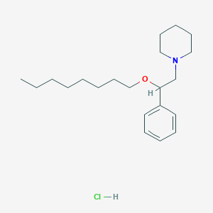 molecular formula C21H36ClNO B008765 1-(beta-(Octyloxy)phenethyl)piperidine hydrochloride CAS No. 19831-41-5