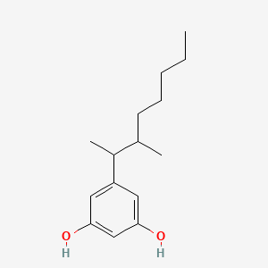 molecular formula C15H24O2 B8765035 5-(3-Methyloctan-2-yl)benzene-1,3-diol CAS No. 10436-52-9