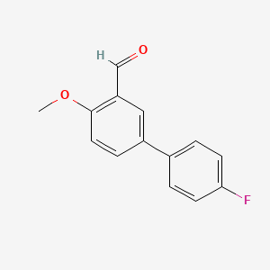 molecular formula C14H11FO2 B8765042 4'-Fluoro-4-methoxy-[1,1'-biphenyl]-3-carbaldehyde 