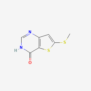 molecular formula C7H6N2OS2 B8765045 6-(Methylthio)thieno[3,2-d]pyrimidin-4(3H)-one 
