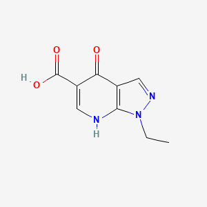 molecular formula C9H9N3O3 B8765080 1-Ethyl-4-hydroxy-1H-pyrazolo[3,4-b]pyridine-5-carboxylic acid CAS No. 30720-05-9