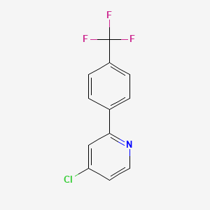 molecular formula C12H7ClF3N B8765103 4-Chloro-2-[4-(trifluoromethyl)phenyl]pyridine CAS No. 659730-49-1