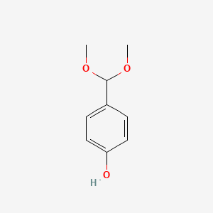 molecular formula C9H12O3 B8765177 4-(dimethoxymethyl)phenol CAS No. 59276-27-6