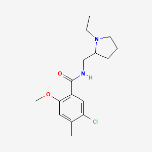5-Chloro-N-((1-ethyl-2-pyrrolidinyl)methyl)-4-methyl-o-anisamide