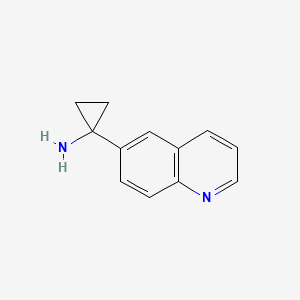 molecular formula C12H12N2 B8765274 1-(Quinolin-6-yl)cyclopropan-1-amine CAS No. 1313726-10-1