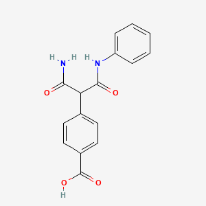 4-(1-Amino-3-anilino-1,3-dioxopropan-2-yl)benzoic acid