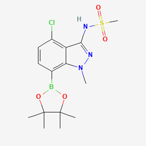 N-(4-Chloro-1-methyl-7-(4,4,5,5-tetramethyl-1,3,2-dioxaborolan-2-yl)-1H-indazol-3-yl)methanesulfonamide
