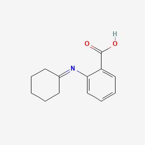 molecular formula C13H15NO2 B8765308 2-(cyclohexylideneamino)benzoic Acid CAS No. 60054-57-1
