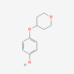 molecular formula C11H14O3 B8765356 4-(tetrahydro-2H-pyran-4-yloxy)phenol 