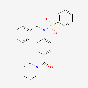 N-benzyl-N-[4-(piperidin-1-ylcarbonyl)phenyl]benzenesulfonamide