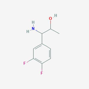 molecular formula C9H11F2NO B8765414 1-Amino-1-(3,4-difluorophenyl)propan-2-ol 