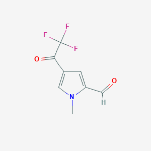molecular formula C8H6F3NO2 B8765417 1-methyl-4-(trifluoroacetyl)-1H-pyrrole-2-carbaldehyde CAS No. 482584-40-7