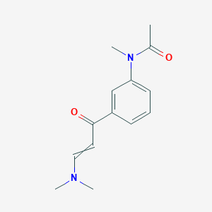 molecular formula C14H18N2O2 B8765442 N-[3-[3-(Dimethylamino)-1-oxo-2-propenyl]-phenyl]-N-methylacetamide 
