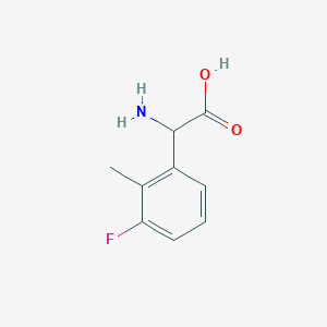 molecular formula C9H10FNO2 B8765477 2-Amino-2-(3-fluoro-2-methylphenyl)acetic acid 