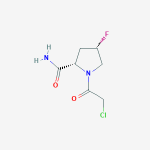 molecular formula C7H10ClFN2O2 B8765526 (2S,4S)-1-(2-chloroacetyl)-4-fluoropyrrolidine-2-carboxamide CAS No. 596817-05-9