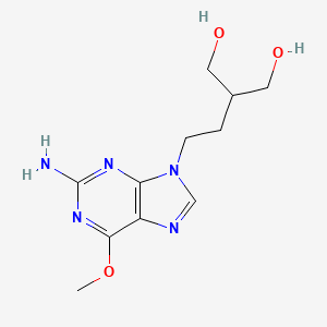 molecular formula C11H17N5O3 B8765589 1,3-Propanediol, 2-(2-(2-amino-6-methoxy-9H-purin-9-yl)ethyl)- CAS No. 97845-65-3