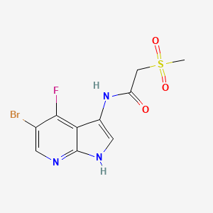 Acetamide, N-(5-bromo-4-fluoro-1H-pyrrolo[2,3-b]pyridin-3-yl)-2-(methylsulfonyl)-