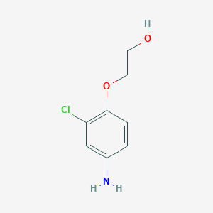 molecular formula C8H10ClNO2 B8765640 2-(4-Amino-2-chlorophenoxy)ethan-1-ol 