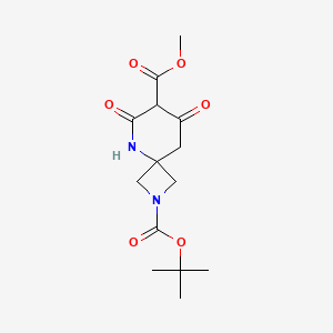 molecular formula C14H20N2O6 B8765656 2,5-Diazaspiro[3.5]nonane-2,7-dicarboxylic acid, 6,8-dioxo-, 2-(1,1-dimethylethyl) 7-methyl ester CAS No. 1105662-93-8