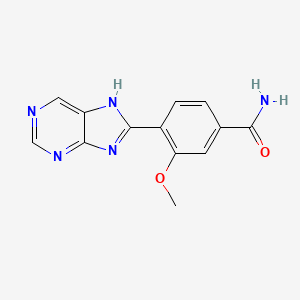 3-methoxy-4-(7H-purin-8-yl)benzamide