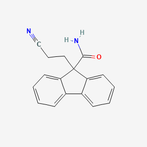 molecular formula C17H14N2O B8765662 9-(2-Cyanoethyl)-9H-fluorene-9-carboxamide CAS No. 79156-94-8