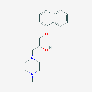 molecular formula C18H24N2O2 B8765672 1-(1-Naphthyloxy)-3-(4-methylpiperazin-1-yl)propan-2-ol 