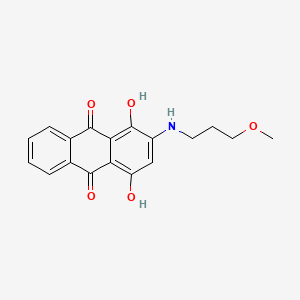 molecular formula C18H17NO5 B8765696 1,4-Dihydroxy-2-((3-methoxypropyl)amino)anthraquinone CAS No. 20253-60-5