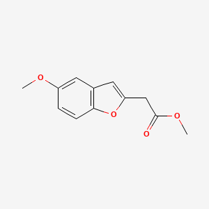 molecular formula C12H12O4 B8765724 Methyl 2-(5-methoxybenzofuran-2-yl)acetate 