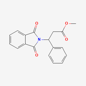 molecular formula C18H15NO4 B8765839 Methyl 3-(1,3-dioxoisoindol-2-yl)-3-phenylpropanoate 