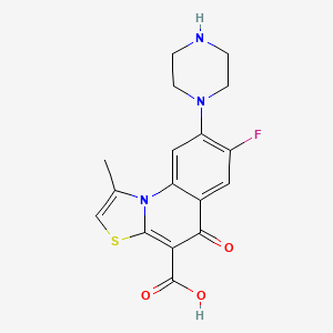 7-Fluoro-1-methyl-5-oxo-8-(1-piperazinyl)-5H-thiazolo(3,2-a)quinoline-4-carboxylic acid