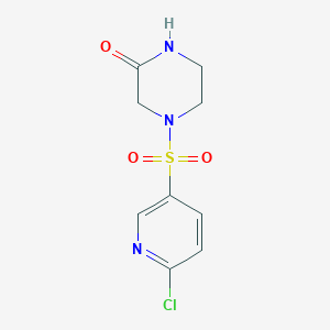 4-((6-Chloro-3-pyridinyl)sulfonyl)-2-piperazinone