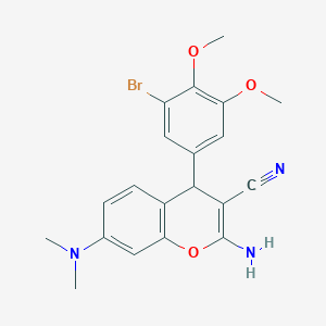 2-amino-4-(3-bromo-4,5-dimethoxyphenyl)-7-(dimethylamino)-4H-chromene-3-carbonitrile