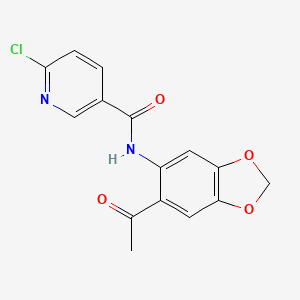 N-(6-acetyl-1,3-benzodioxol-5-yl)-6-chloropyridine-3-carboxamide