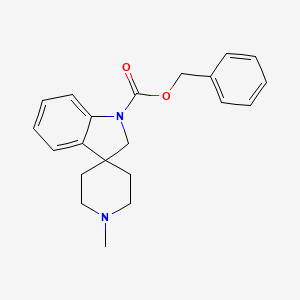 molecular formula C21H24N2O2 B8766101 Benzyl 1'-methylspiro[indoline-3,4'-piperidine]-1-carboxylate 