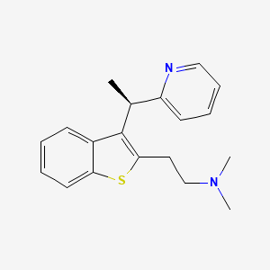 molecular formula C19H22N2S B8766109 BENZO[B]THIOPHENE-2-ETHANAMINE, N,N-DIMETHYL-3-[(1R)-1-(2-PYRIDINYL)ETHYL]- CAS No. 873693-47-1