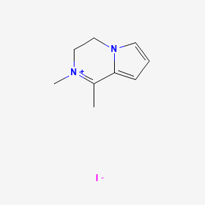 molecular formula C9H13IN2 B8766157 3,4-Dihydro-1,2-dimethylpyrrolo(1,2-a)pyrazinium iodide 