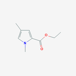 molecular formula C9H13NO2 B8766213 ethyl 1,4-dimethylpyrrole-2-carboxylate 