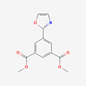 molecular formula C13H11NO5 B8766230 Dimethyl 5-(oxazol-2-yl)isophthalate 