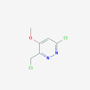 molecular formula C6H6Cl2N2O B8766238 6-Chloro-3-chloromethyl-4-methoxypyridazine 