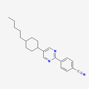 molecular formula C22H27N3 B8766371 trans-4-(5-(4-Pentylcyclohexyl)-2-pyrimidinyl)benzonitrile CAS No. 72785-09-2