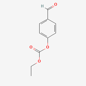 molecular formula C10H10O4 B8766396 Carbonic acid, ethyl 4-formylphenyl ester CAS No. 50262-54-9