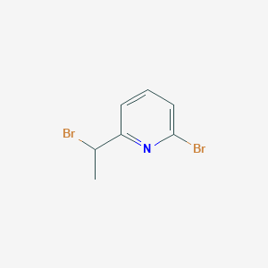molecular formula C7H7Br2N B8766453 2-Bromo-6-(1-bromoethyl)pyridine 