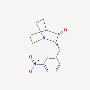 2-[(3-Nitrophenyl)methylidene]-1-azabicyclo[2.2.2]octan-3-one