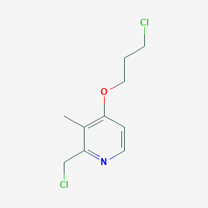 molecular formula C10H13Cl2NO B8766656 2-(Chloromethyl)-4-(3-chloropropoxy)-3-methylpyridine 