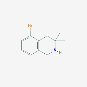 molecular formula C11H14BrN B8766754 5-Bromo-3,3-dimethyl-1,2,3,4-tetrahydroisoquinoline 
