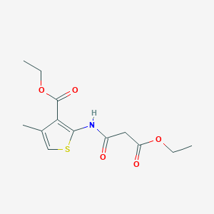 molecular formula C13H17NO5S B8766764 Ethyl 2-[(3-ethoxy-3-oxopropanoyl)amino]-4-methylthiophene-3-carboxylate 