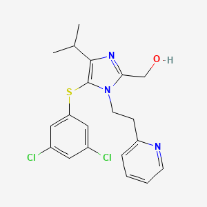 B8766785 1H-Imidazole-2-methanol, 5-((3,5-dichlorophenyl)thio)-4-(1-methylethyl)-1-(2-(2-pyridinyl)ethyl)- CAS No. 178980-75-1